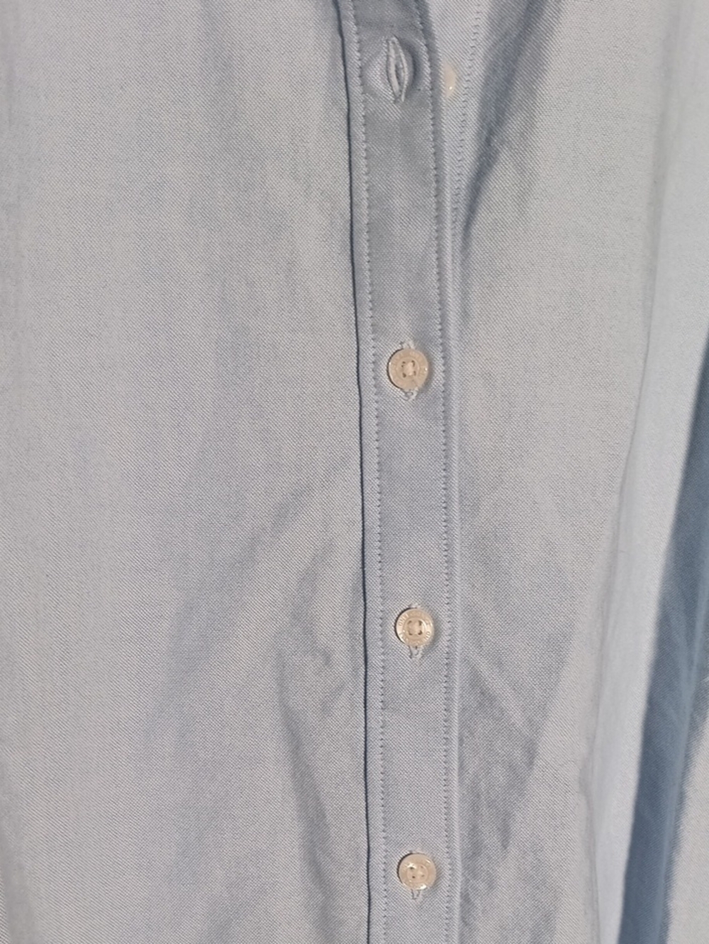 Lands' End Womens Oxford Long Sleeve Button Front Shirt Dress - Picture 6 of 6